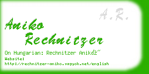 aniko rechnitzer business card